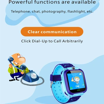 Wodoodporne dla dzieci inteligentny zegarek SOS Antil-lost Smartwatch Baby 2G karta SIM Clock Call Lokalizacja Tracker Smartwatch PK Q50 Q90 Q528.
