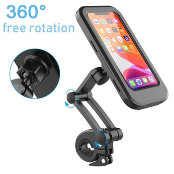 Wodoodporny pokrowiec na telefon komórkowy rower motocykl kierownica magnetyczne mocowanie telefonu uchwyt roweru torba dla telefonu od 3 do 6,7