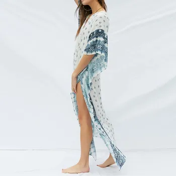 Womail 2020 Cover-ups Women Summer bohe patchwork stroje kąpielowe szyfonowa tunika sukienka bikini sarong, papier pakowy spódnica strój kąpielowy Cover Up temat