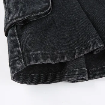 Womail Ladies Fashion Casual Pocket Stitching spódnica Plisowana kolor wysoka talia jeansowa spódnica Sexy Slim All-match Mujer Faldas