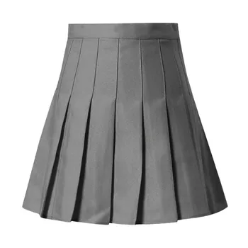 Women ' s Fashion High Waist Pleated Mini Skirt Slim Waist Casual Tennis Skirt Pleated Skirt Spódnica Z Wysokim Stanem