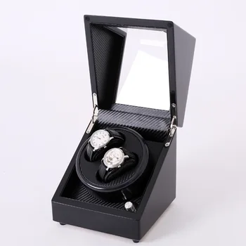 Wysokiej jakości 4+6 2+0 automatyczne zwijanie godzin włókno węglowe slient motor box zegarek mechanizm etui do przechowywania wyświetlacz zegarek