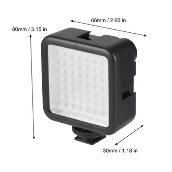 Wysokiej jakości Long Life 5.5 W 800lm 6000K Mini Portable 49 LED Video Light Lamp Photographic Photo Lighting for Camera Photography