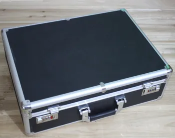 Wysokiej jakości aluminiowa walizka narzędzia case toolbox 47* 35*14 cm strongbox metr pudełko walizka plik skrzynia narzędzia walizka z zamkiem walizka