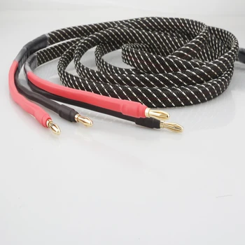 Wysokiej jakości para czysta miedź kabel głośnikowy HIFI banan wtyk do banan wtyk głośnik kabel centrum audio głośnik kabel