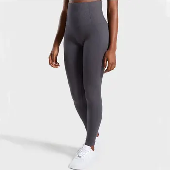 Wysokiej talii spodnie jogi bezszwowe damskie sportowe legginsy Push up fitness stałe treningi sportowe długie rajstopy siłownia spodnie biegowe