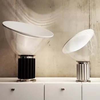 Włochy design lampa stołowa nowoczesny wystrój domu salon stolik sypialnia Nordic lampa Taccia lampa stołowa oprawa połysk