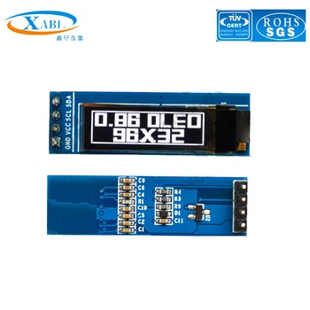 XABL 0.86 Calowy ekran OLED moduł rozdzielczość 96*32P wyświetlacz OLED moduł SSD1316 4Pin IIC PM materiał Fabryczne gniazdo rozmiar niestandardowy