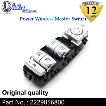 XUAN Power Window Podnośnik Master Control Switch 2229056800 dla Mercedes-Benz C300 C400 C63 GLC300 C350E C-Klasa W205 W253 W222