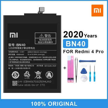 Xiao Mi oryginalna wymiana baterii telefonu BN40 dla Xiaomi Redmi 4 Pro Prime 3G Hongmi 4 Pro 4100mAh z bezpłatnymi narzędziami