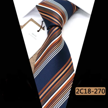 YISHLINE męskie krawaty moda nowy 16 kolor paski biznes krawat męski krawat 8 cm żakardowe ślubne Corbatas Para Hombre akcesoria