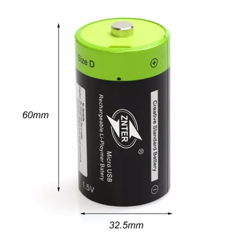 ZNTER 1.5 V 4000mAh akumulator Micro USB akumulatory D Lipo bateria LR20 dla RC kamery Drone akcesoria darmowa wysyłka