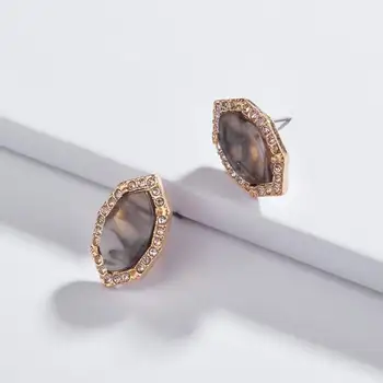 ZWPON 2020 nowy Utorować rhinestone geometryczny Kryształ Markiza kolczyki pręta dla kobiet