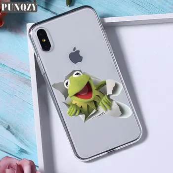 Zabawny kermit the frog memy cute phone Case dla iPhone 11 pro XR 6 6S 8 7 Plus 4S 5 5S X XS MAX TPU Case for Huawei p20 p30 lite