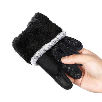 Zagęścić ciepłe zimowe rękawiczki męskie moda damska ekran dotykowy Sport na świeżym powietrzu, jazda na Rowerze rękawice wodoodporny, antypoślizgowy wiatroszczelna