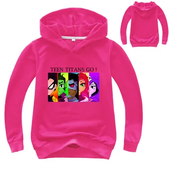 Z&Y 2-16Y wiosna jesień gra Pattern Teen Titans Go z Kapturem dzieci bluzki z długim rękawem dla chłopców, meble dla dzieci ubrania dla dziewczynek bluza casual coat