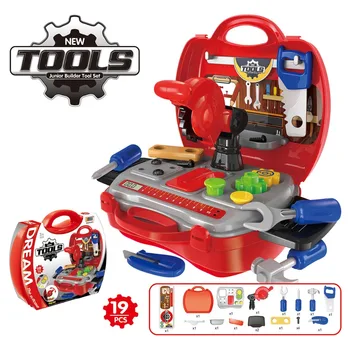 Zestaw narzędzi skrzynia kufer na zabawki Dzieci bawią się dom symulacja kuchnia gotowanie garnitur zabawki dla chłopca narzędzie zabawki diy chłopiec zabawki