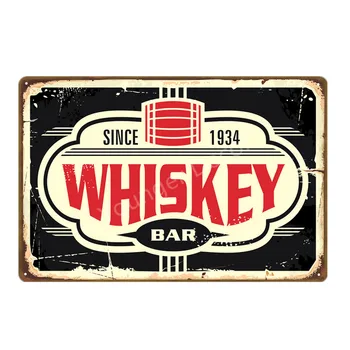 Zimne piwo metalowy cyny znaki wino, whisky, rum ścianie plakat do pubu bar browar Club hotel home decor retro art płyta YD024