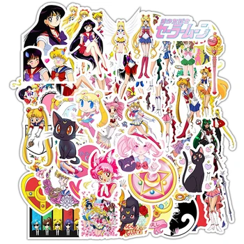 Znakomity domowy opiekun Sailor Moon dziewczyna scrapbooking naklejki dekoracyjne ozdoby wodoodporny papierowe naklejki 70 szt.