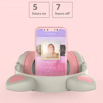 Śliczne bezprzewodowe dziewczyny Cat Ear Bluetooth słuchawki składane słuchawki stereo gaming słuchawki z mikrofonem do KOMPUTERA telefonu komórkowego