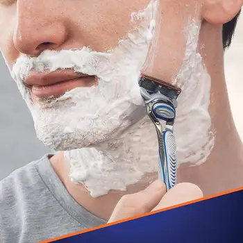 Żyletki Do Golenia Gillette Fusion 5 Face Shaver Kasety Ostrze Maszynki Do Golenia Brody Etui, Wymienne Głowice Dla Mężczyzn