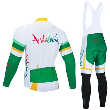 Андалуза jazda na Rowerze zespół Jersey odzież sportowa na rower spodnie z długim rękawem MTB Ropa Ciclismo Quickdry rower Mayo Culotte odzież