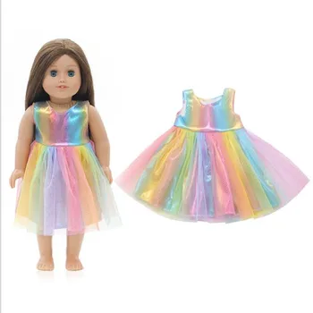 Кукольная odzież New Born Baby Fit 18 cm 43 cm lalka Rainbow garnitur przędza spódnica strój i akcesoria dla dziecka prezent na Urodziny