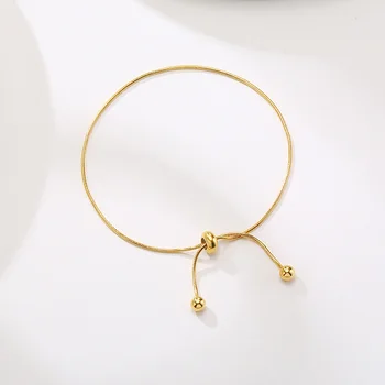 Лариат wąż łańcuch bransoletka dla kobiet minimalna regulowana ze stali nierdzewnej link bransoletki Bohe moda ułożone 1 m cienkie biżuteria