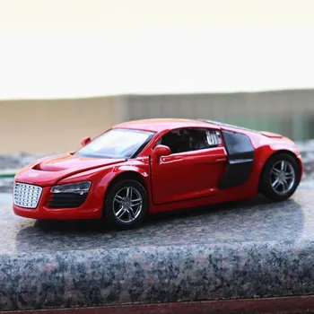 1/32 R8 Sport-car High Simulation Model Diecast Car Metal Alloy Cars Lights Toys Vehicles For Kids prezenty dla dzieci