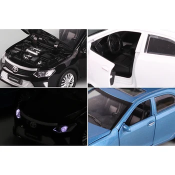 1/32 Toyota Camry Metal Car Model Alloy Diecast Simulation Vehicle Model Toy Pull Back With Sound Light Car Toys For Children