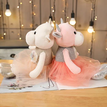1 38 cm ładny balet bydła pluszowe zabawki piękny toaletowy tkaniny zwierząt mleko krowy miękkie lalki baby grube zabawki prezenty na Urodziny