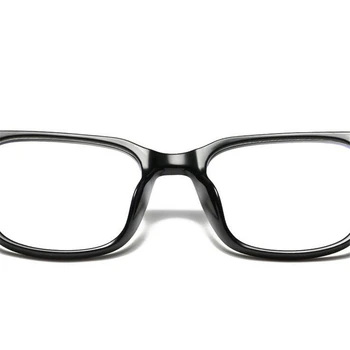 1.56 soczewki Asferyczne przepisane im punkty Kobiety mężczyźni retro ryżowy paznokci TR90 kwadratowe okulary do krótkowzroczności czarna oprawa 0~-4.0