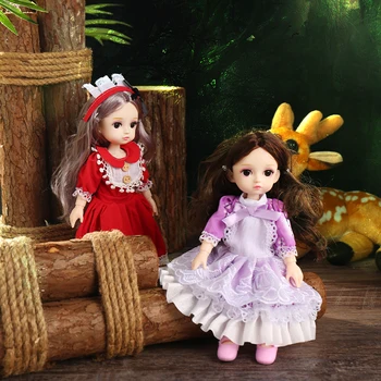 1/6 BJD Doll 4D Eyes Simulation rzęsy ubierz 26 cm makijaż lalki z modnymi ubraniami zabawka dla dziewczynek zabawka