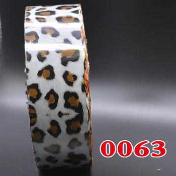 1 rolka leopard print paznokci folia 500 m*4 cm Laserowa holograficzny przekaz polski naklejki okłady klej suwak do paznokci, naklejki