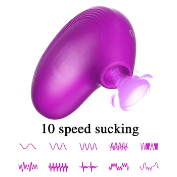 10 Prędkość brodawki przyssawki łechtaczki ssanie stymulator piersi Zwiększyć masażer G-spot stymulator SexToy dla kobiet Kobieta masturbator
