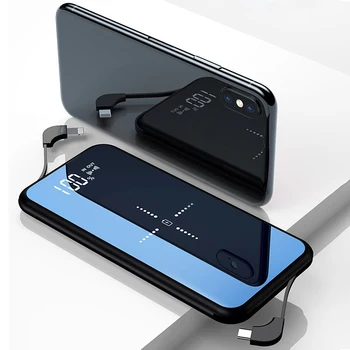 10000mAh przenośny Power Bank bezprzewodowa ładowarka Qi dla Xiaomi Mi iPhone bateria zewnętrzna PoverBank szybkie ładowanie bezprzewodowe Powerbank