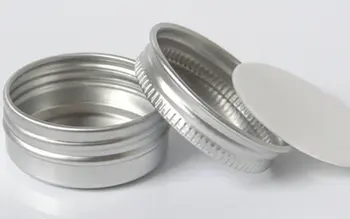 100pcs 10g/ml puste puszki aluminiowe wielokrotnego użytku pojemniki do pakowania próbek wkręcany korek