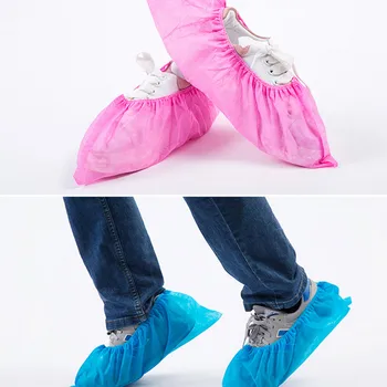 100pcs jednorazowe pokrowce na buty antypoślizgowe osłony domowe pokrowce na nogi do zewnętrznych deszczowy dzień czyszczenia dywanów plastikowe pokrowce na buty