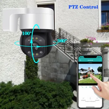 1080P Onvif IP Poe PTZ Camera Outdoor Two-Way Audio Auto Tracking Dome Security Camera CCTV Video Surveillance System Kit H. 265