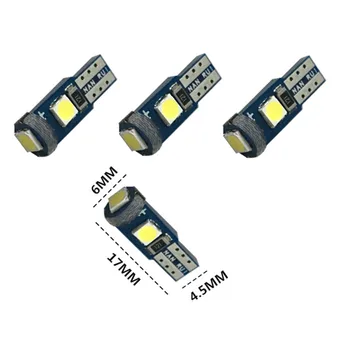 10PCS T5 74 286 2W 3030 LED de la cuña de tablero de lámparas de coche indicador de advertencia de instrumento de bombilla de lu