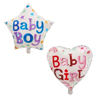 10szt 18 cali Baby Boy Girl фольгированные balony to chłopiec dziewczynka hel butla dzieci Urodziny dekoracje Baby Shower Air Globos