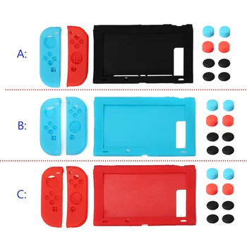 11 1 kpl silikonowy pokrowiec osłona do Nintendo Switch NS NX видеоигровая konsolę do kontrolera dla joysticka silikonowa nakładka na kciuk
