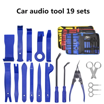 11шт 19шт Trim Removal Tool Car Door Panel Audio Trim Removal Tool Kit Auto Car Clip szczypce Fastener Remover Tool Set