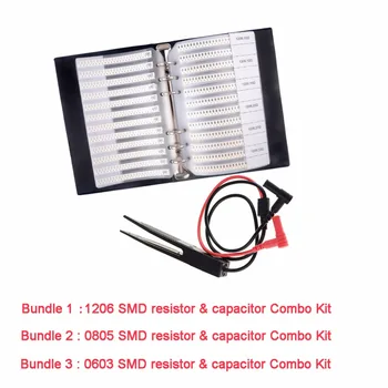 1206 / 0805 / 0603 SMD rezystory i kondensatory Sample Book Combo Assortment Kit RCmall DIY0045 DIY0043 DIY0042