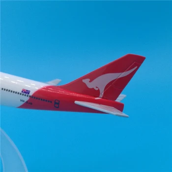 16 cm Australia Qantas Airlines Boeing 747 metalowy model samolotu Diecast Qantas B747 model samolotu 1:400 biżuteria prezent zabawki
