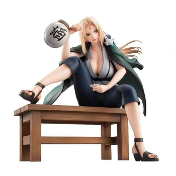 16 cm anime Naruto Шиппуден Конохагакуреносато do pozycji siedzącej napój Цунаде rysunek PVC kolekcja model zabawki figurki
