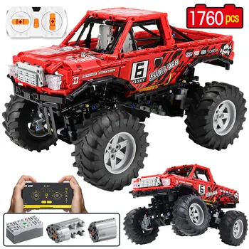 1760PCS SUV 4WD Off Road Vehicle Model Building Block Technical City RC/non-RC Racing Car Truck Bricks Toys for Boys