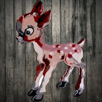1ps Cute Bambi deer Wzór patch haft motyw aplikacja DIY przyszyć t-shirt odzież naklejki dekoracyjne naklejki