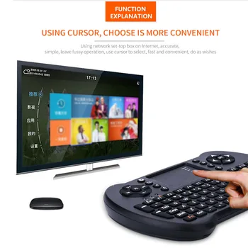 2.4 G Mini USB Wireless English Version Touchpad Keyboard & Air Fly Mouse Remote Control for Android Windows TV Box Smart Phone
