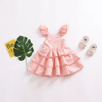 2-6Yrs Baby Fashion piękne warstwowa sukienka dla dziewczyn dla dzieci odzież sukienka kochanie